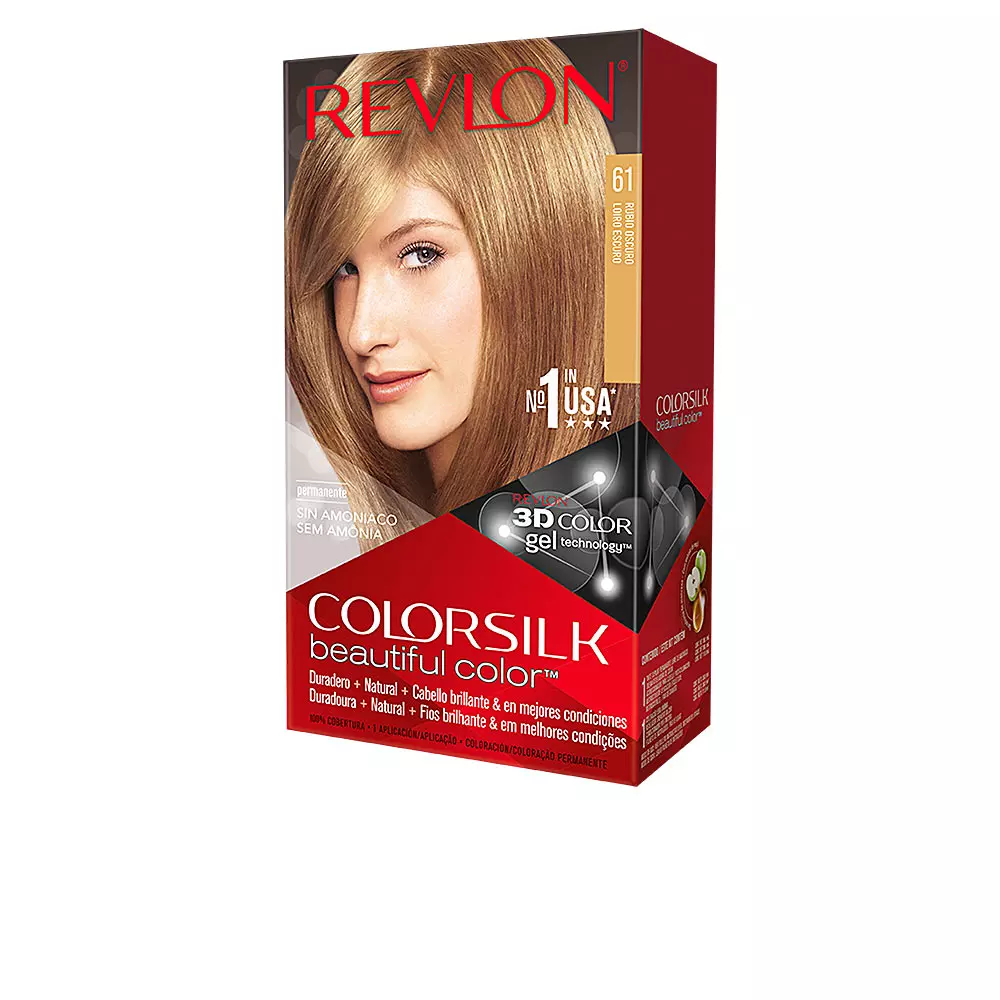 

Краска для волос Colorsilk tinte Revlon Mass Market, цвет 61-rubio oscuro, 1 шт.