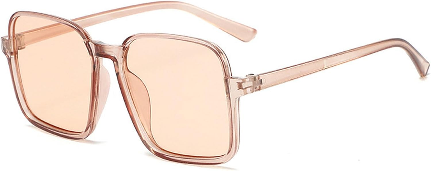 

Винтажные квадратные солнцезащитные очки-пилот большого размера для женщин и мужчин, полуободковые солнцезащитные очки в стиле 70-х, модные очки цвета шампанского mincl, Champagne