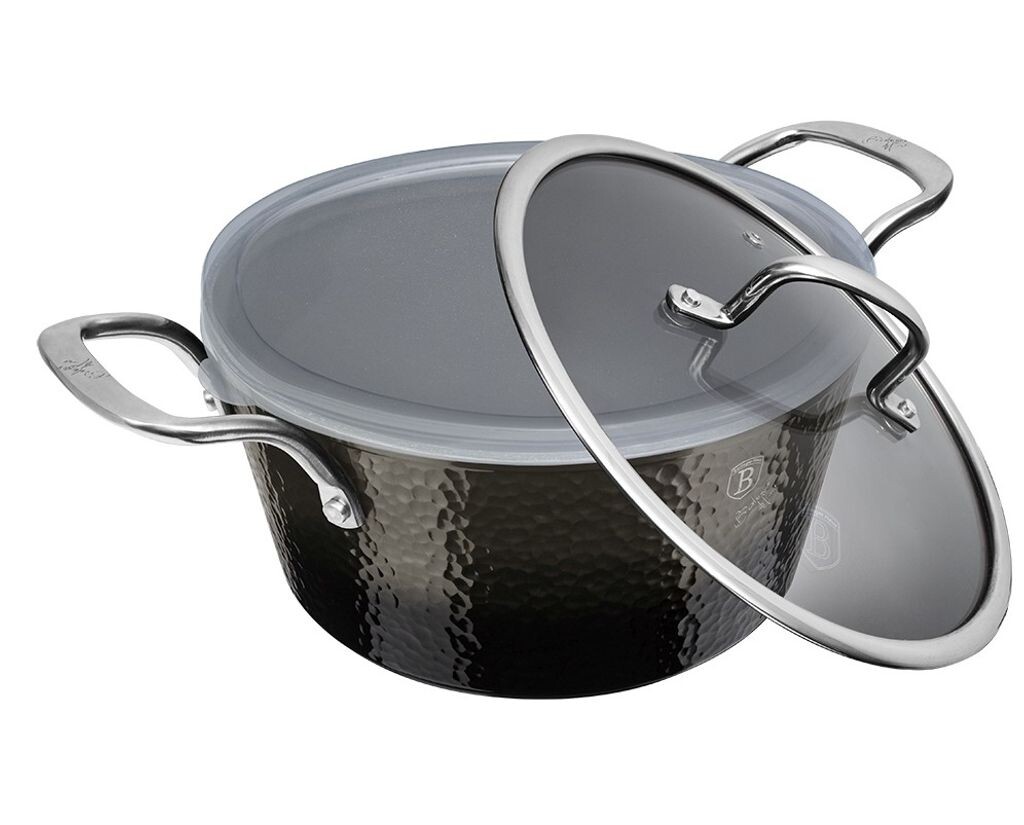 

Кастрюля Berlingerhaus с крышкой с титановой поверхностью 28 см Shine Bassal Collection BH-6654