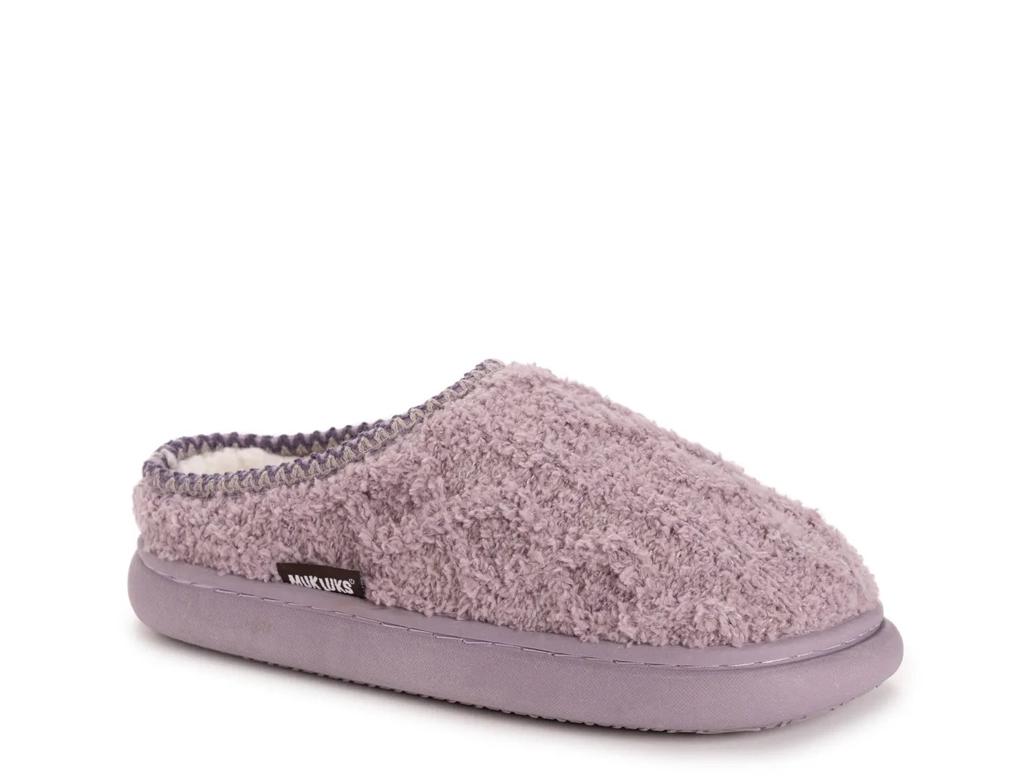 Тапочки MUK LUKS Janna Cozy Crew Clog, Purple Cable Knit