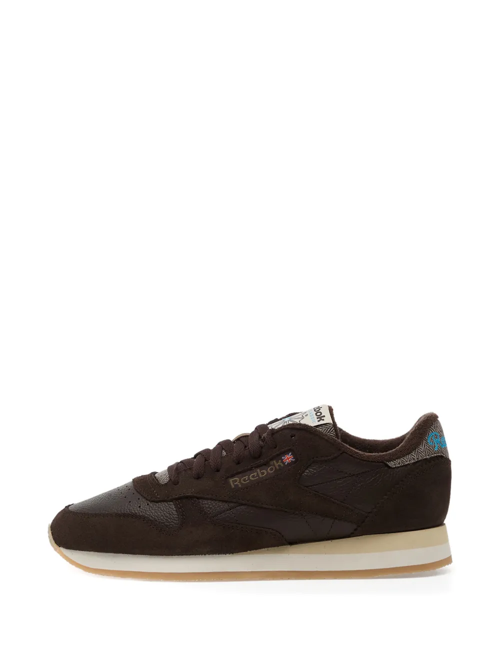 Кожаные кроссовки 1983 Vintage с перфорацией Reebok, коричневый — фото 3