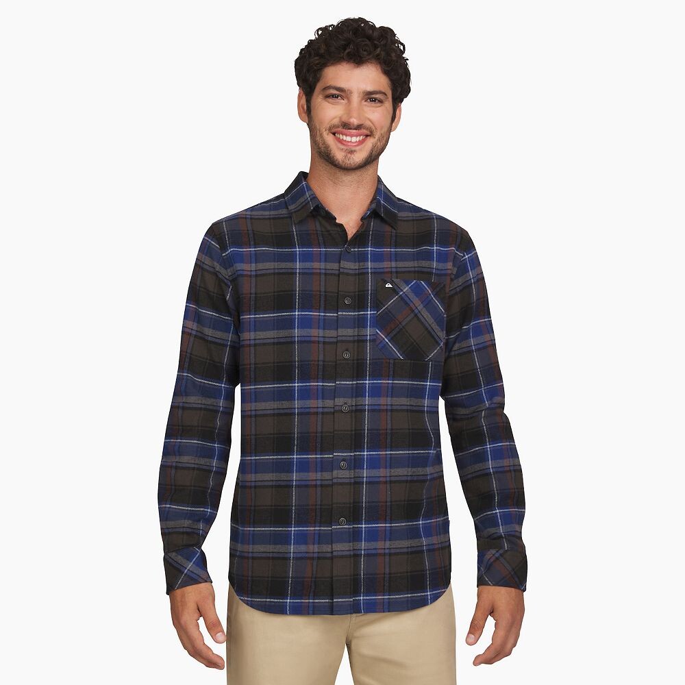 

Мужская фланелевая рубашка с длинным рукавом Quiksilver, цвет Estate Blue