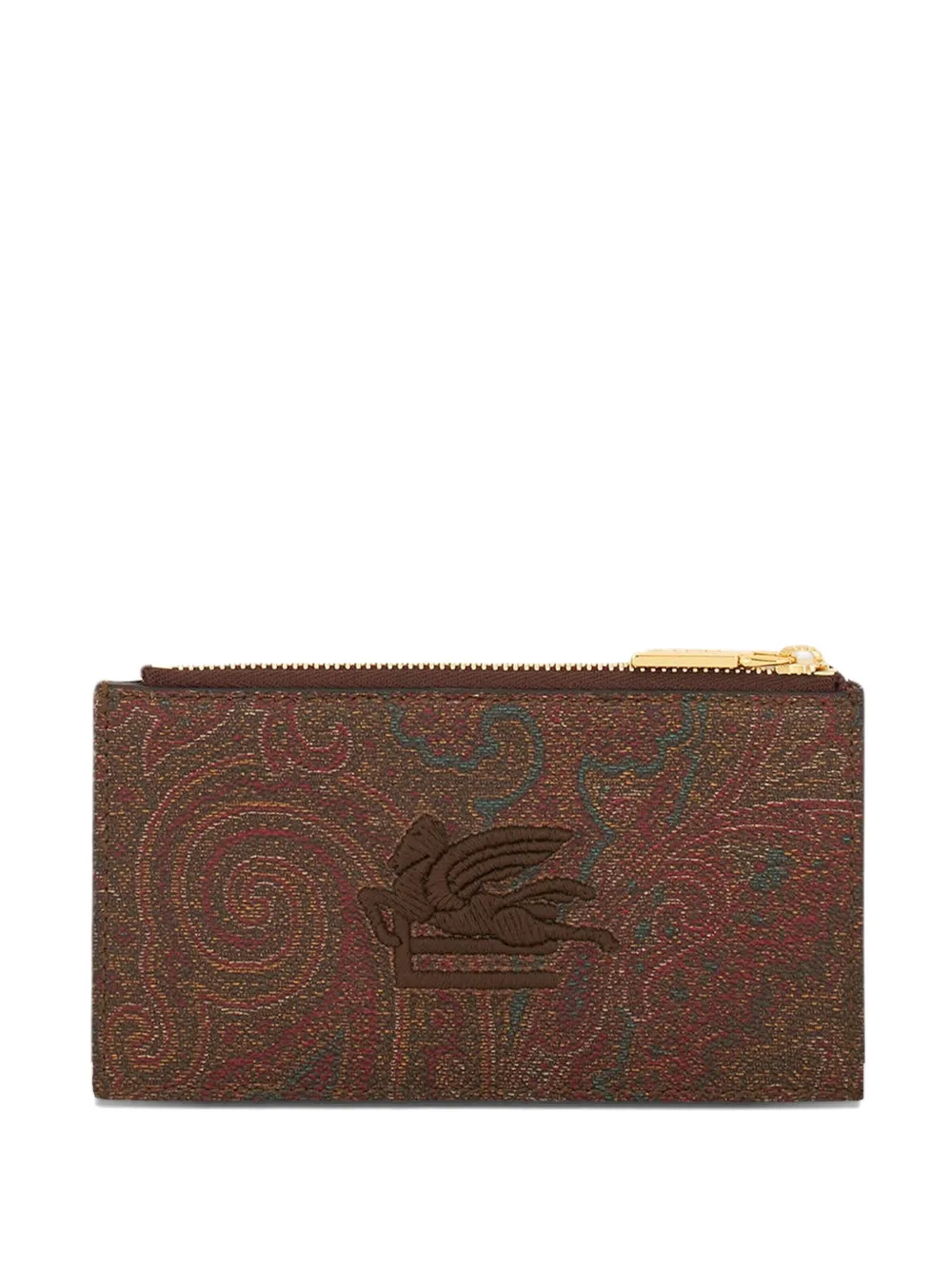 

Картхолдер с узором пейсли ETRO, коричневый