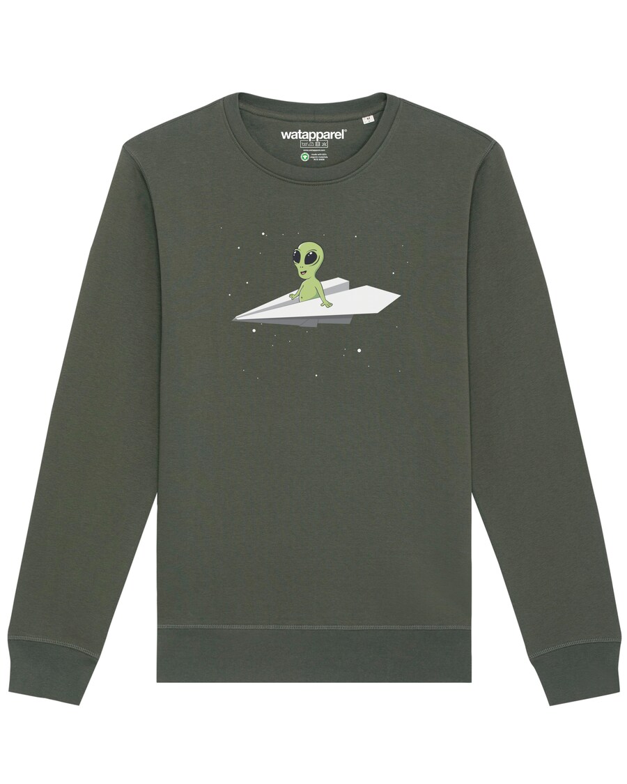 

Свитер Watapparel Sweatshirt Alien on a paper plane, хаки