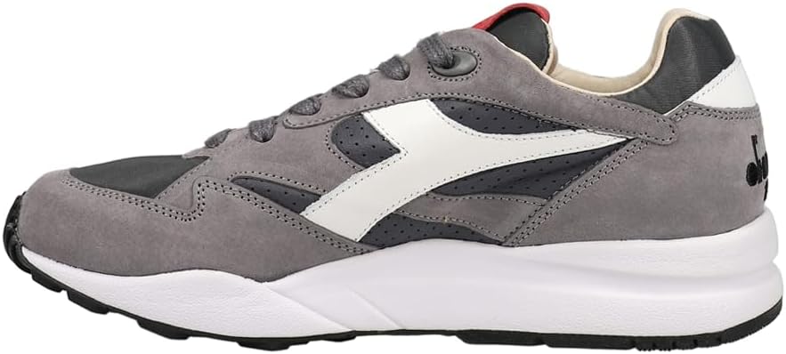 Мужские кроссовки Diadora Eclipse Italia с перфорацией и шнуровкой - серые — фото 3