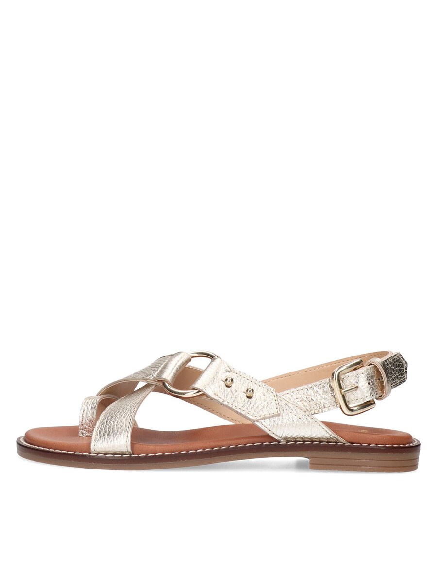 Сандалии с т-образным ремешком MANFIELD T-Bar Sandals, золотой — фото 2