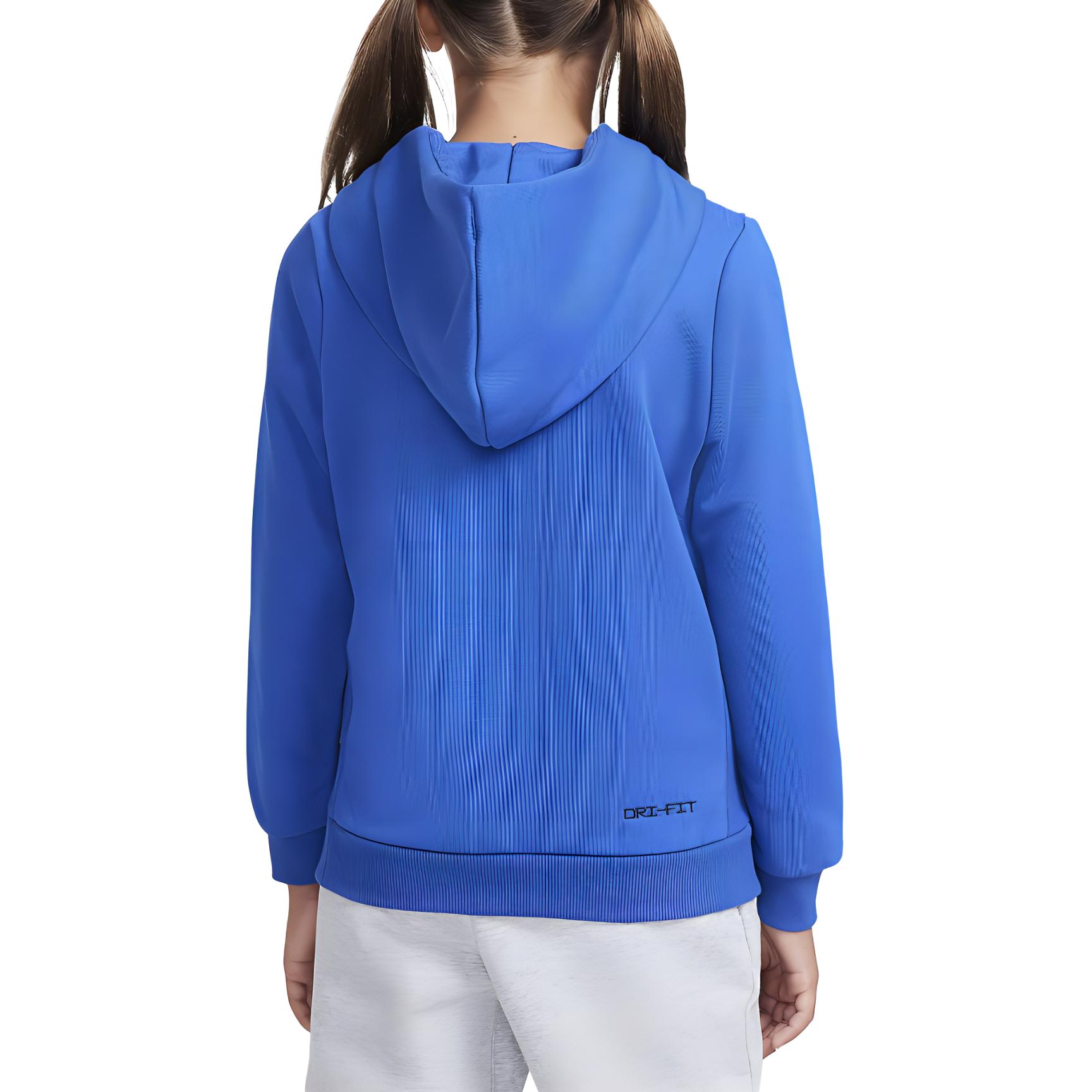 Nike Свитшот Dri Fit, подростковый, Standard Issue, цвет Royal Blue/Light Ivory White — фото 4