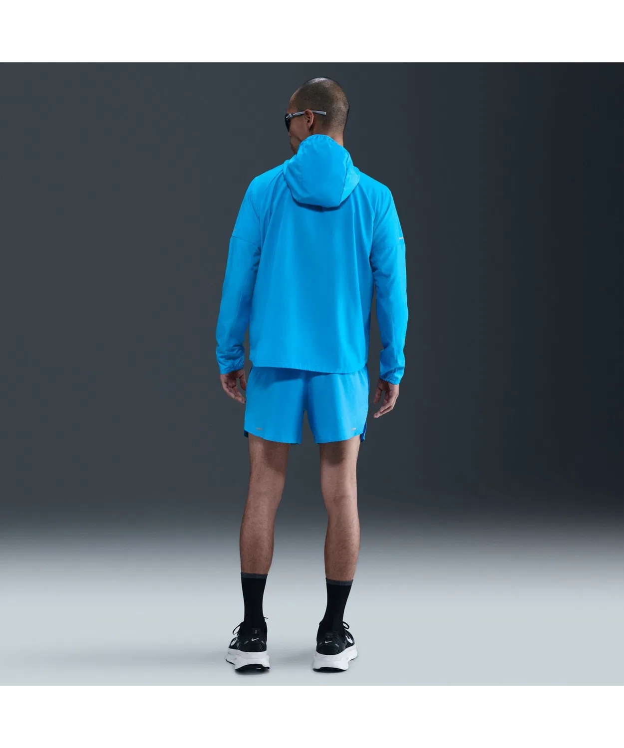 Куртка-худи Nike RPL Miler, переработанный полиэстер, синяя — фото 4