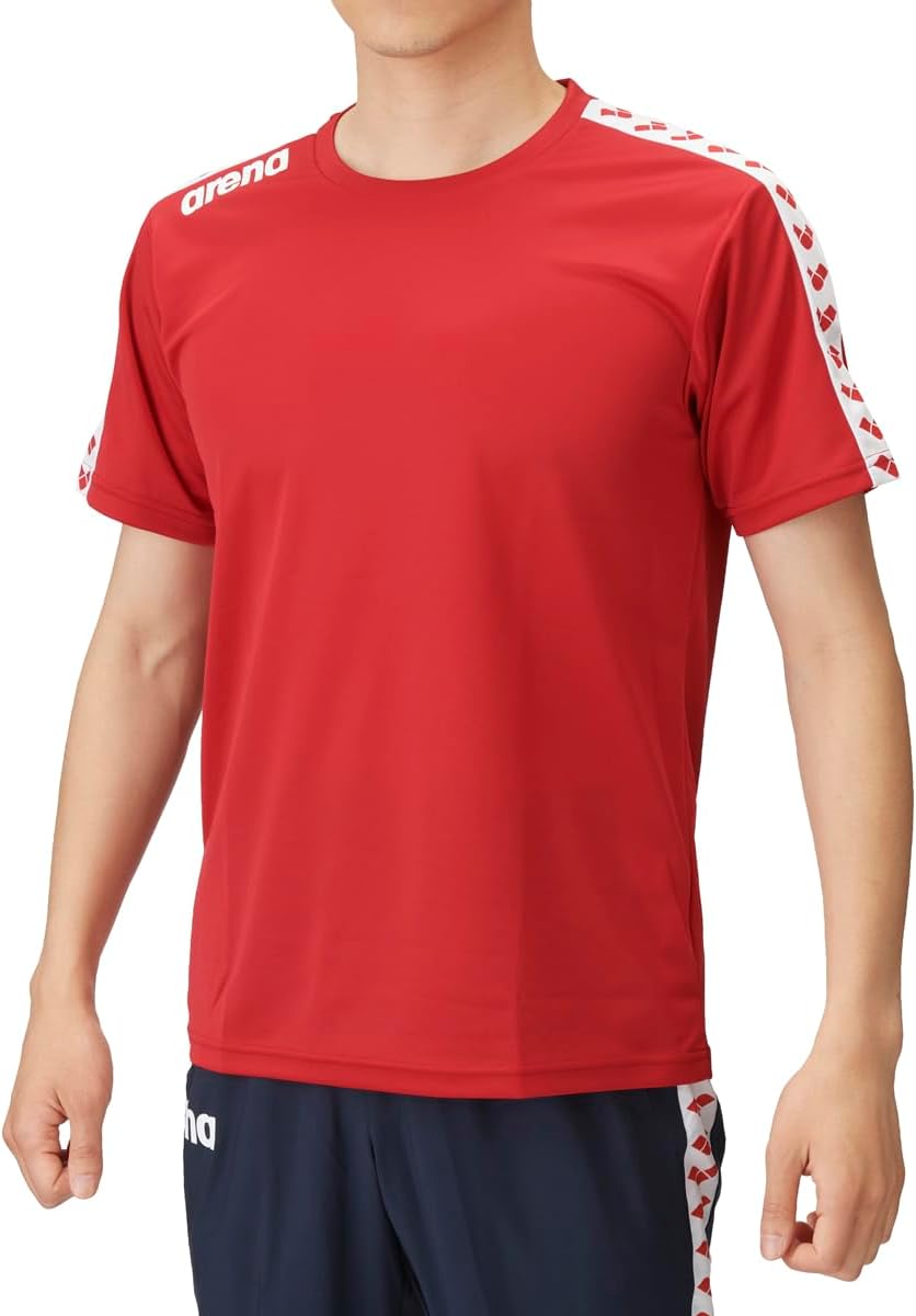 

Футболка унисекс ARENA Team Wear для плавания, для плавательной команды, из быстросохнущей сетки, классический дизайн ASS4HTU010, красный