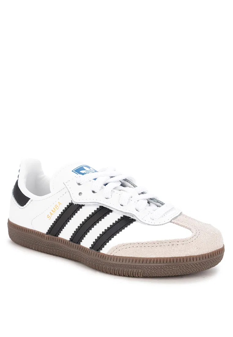 Кроссовки детские, на эластичных шнурках, Samba OG, adidas, белый/черный — фото 2
