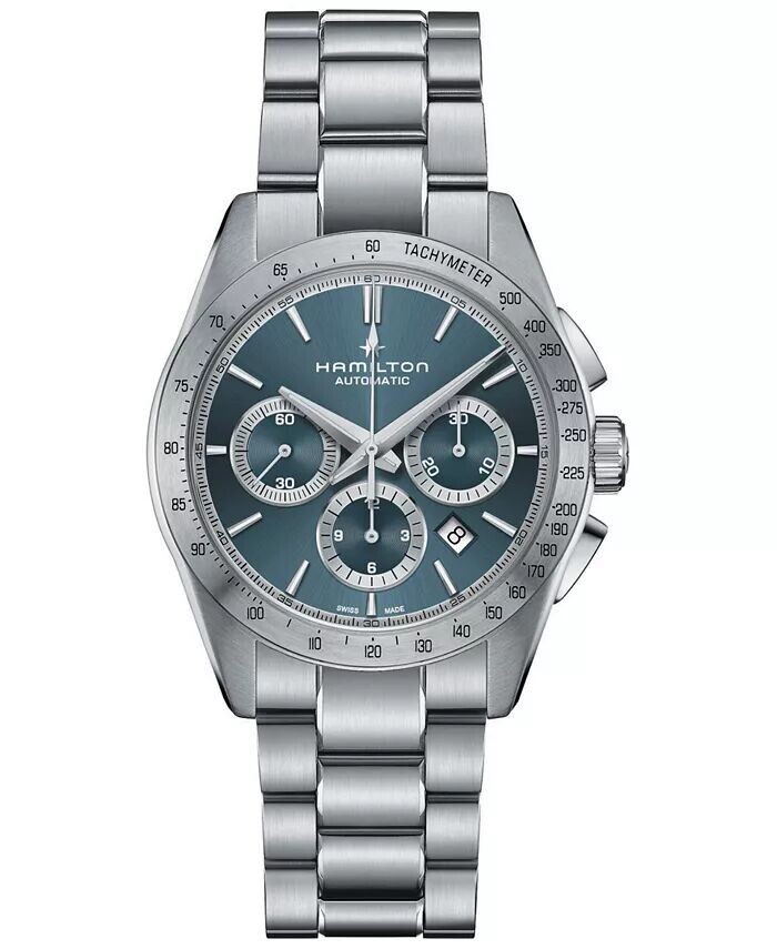 

Мужские швейцарские автоматические часы с хронографом Jazzmaster Performer с браслетом из нержавеющей стали, 42 мм Hamilton