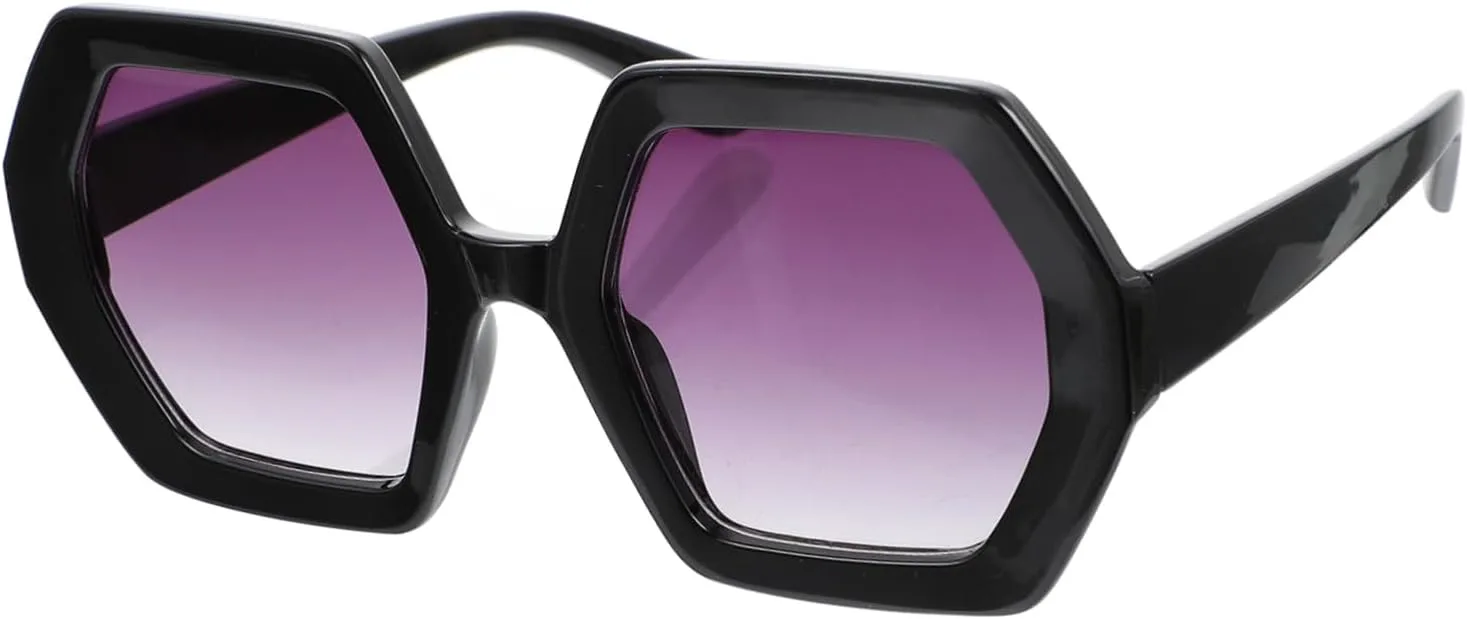 

Креативные многоугольные солнцезащитные очки для женщин с защитой от УФ-излучения, пляжные очки, стильная черная оправа, реквизит для фотосессий HAKIDZEL