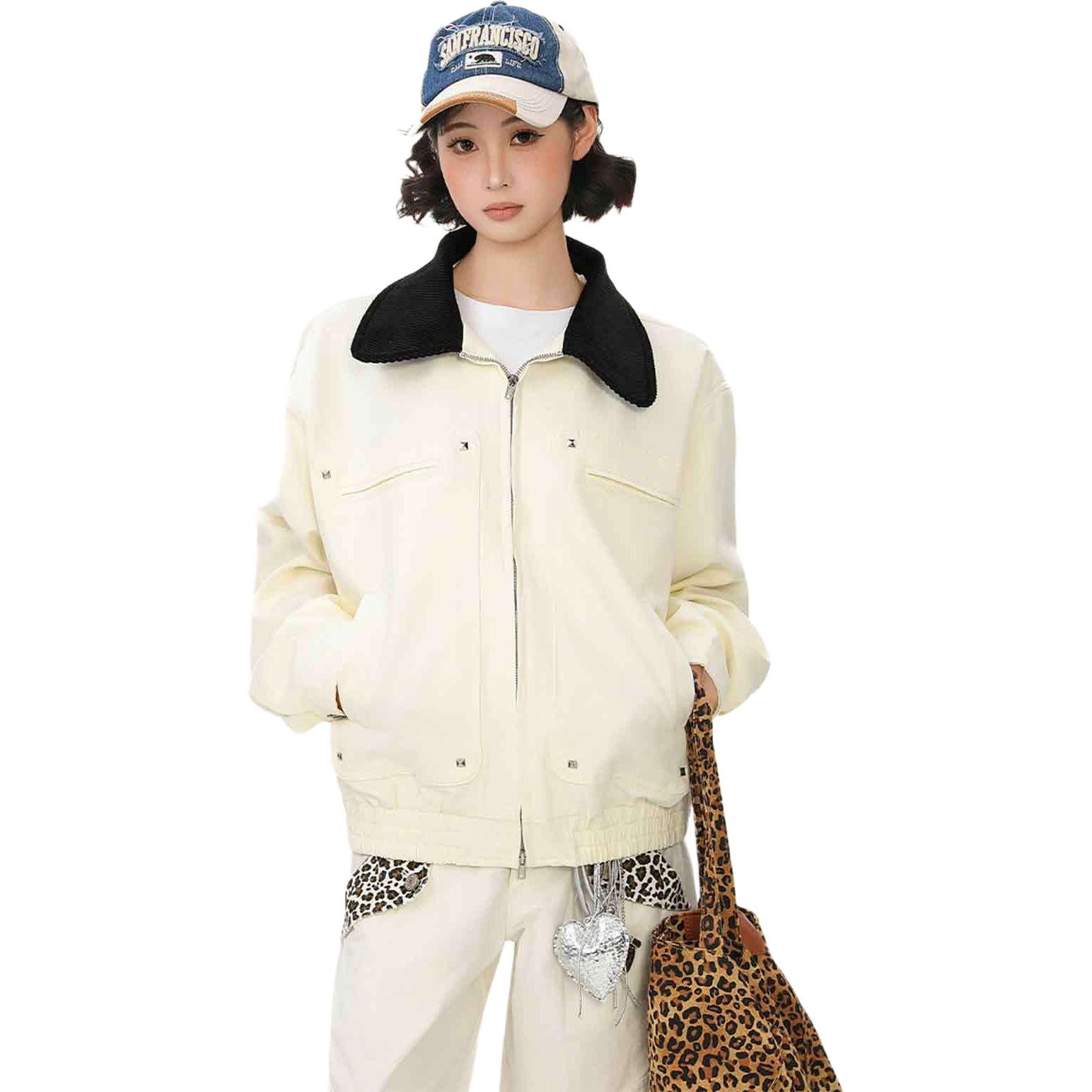 

NEVER RULE Куртка Unisex White Lapel Moderate