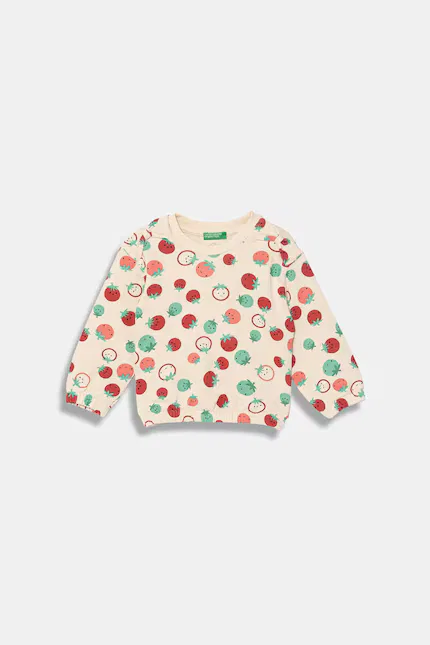 Блуза детская из хлопка United Colors of Benetton, бежевый