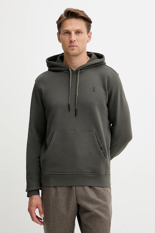 

Хлопковая толстовка Trussardi, зеленый