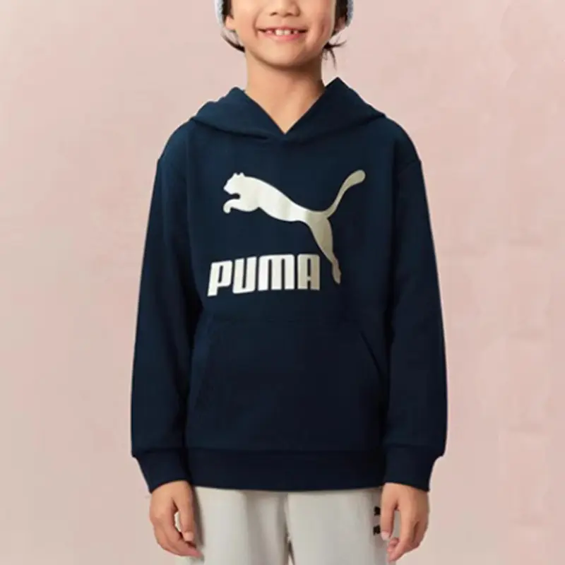 Толстовка Sportstyle Collection CLASSICS BIG LOGO HOODIE Kids' PUMA, фиолетовый — фото 3