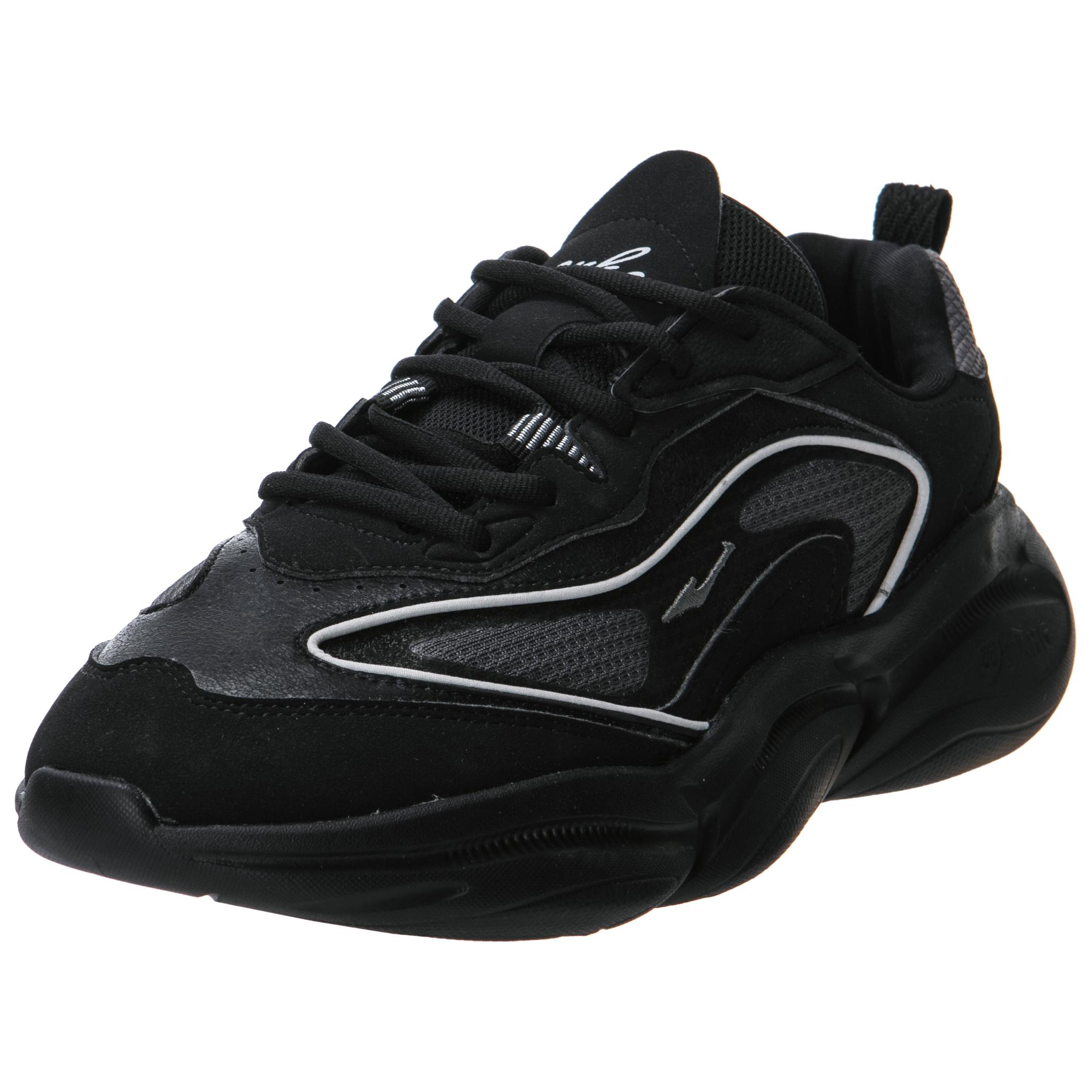 

Амортизирующие износостойкие низкие кроссовки для бега мужские Black Erke, Jet Black/Carbon Gray