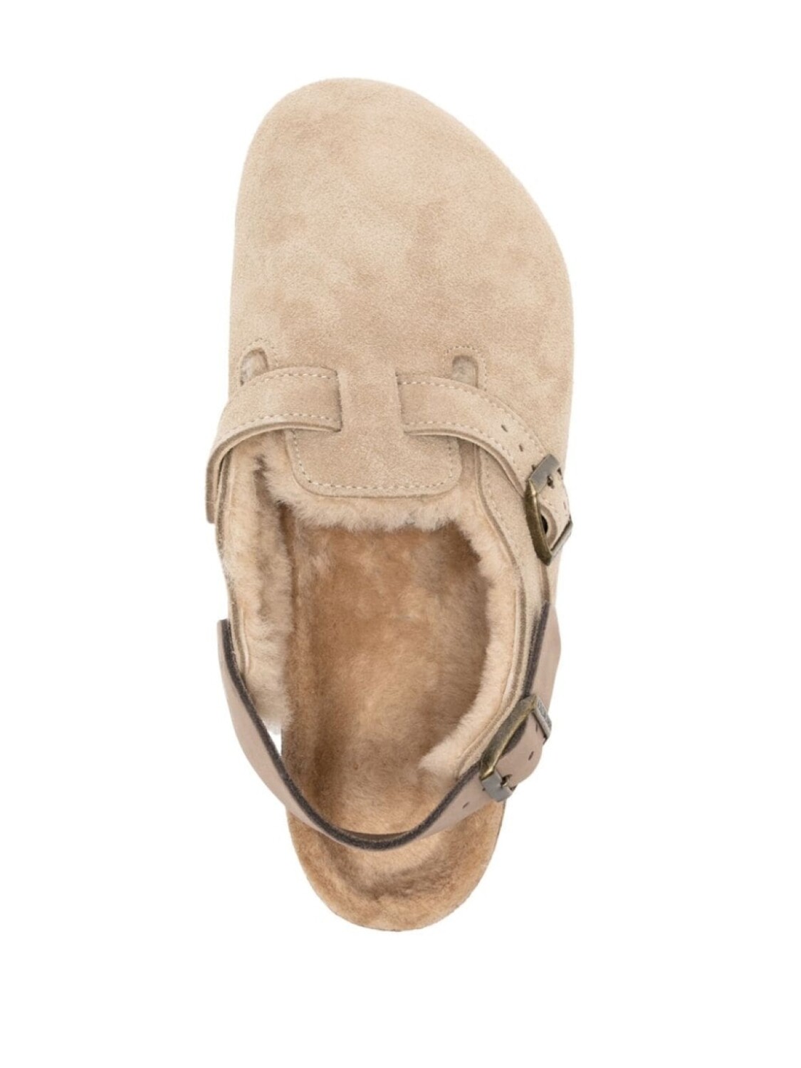 Мюли Birkenstock Tokio Shearling Suede Leather, серый — фото 4
