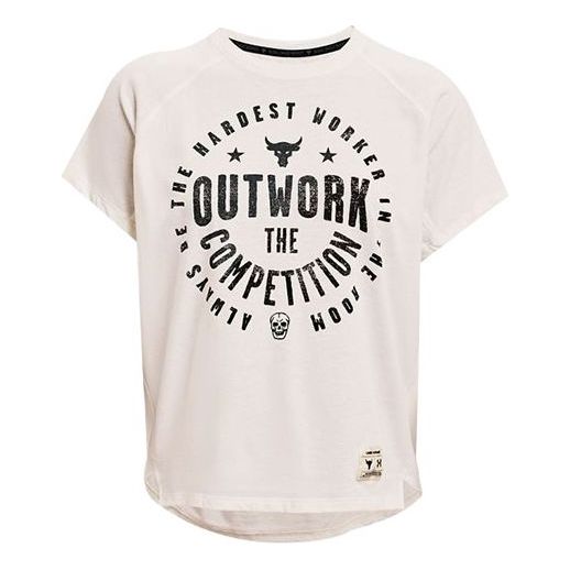 

Футболка project rock outwork printing white Under Armour, белый