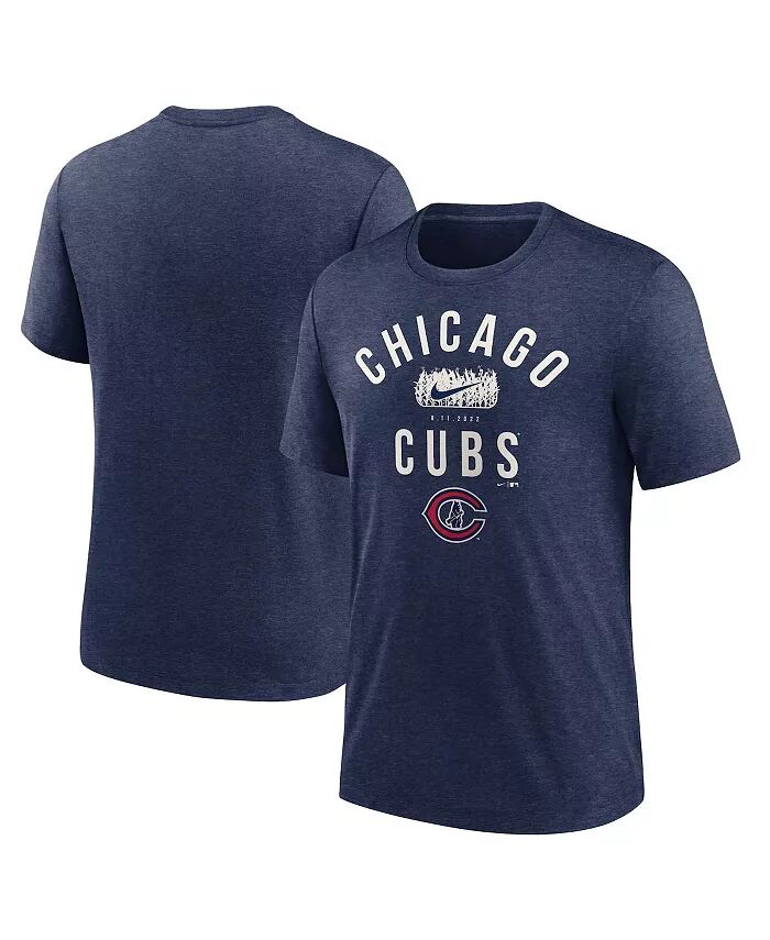 

Футболка мужская Heather Navy Chicago Cubs 2022 Field of Dreams Lockup Tri-Blend Nike