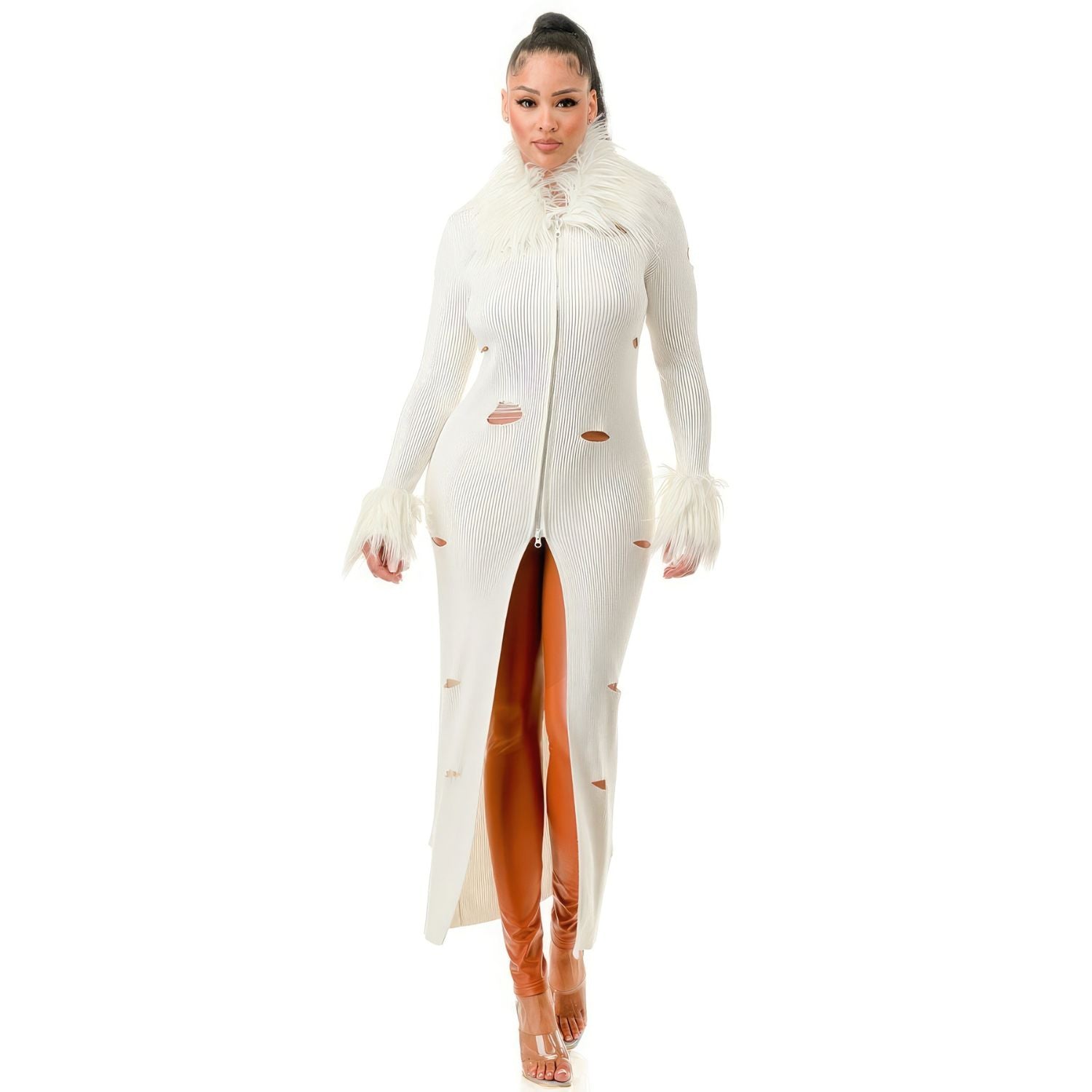 

Платье-кардиган Diva Mode FASHNZFAB, белый