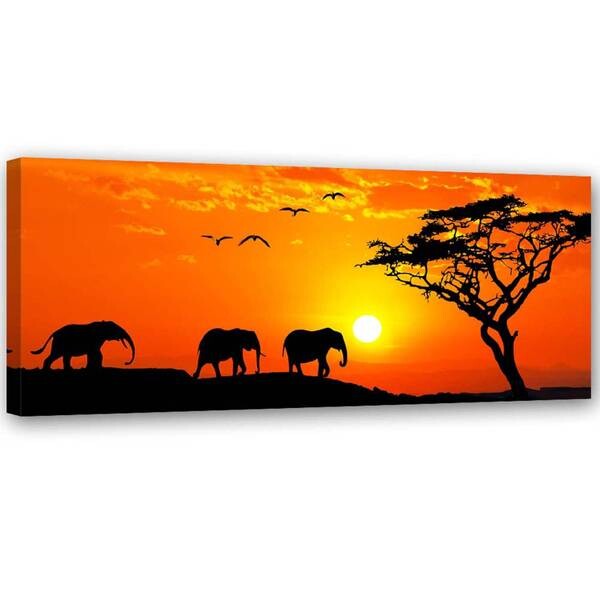 

Картина Feeby Elefanten Afrika Sonnenuntergang, оранжевый
