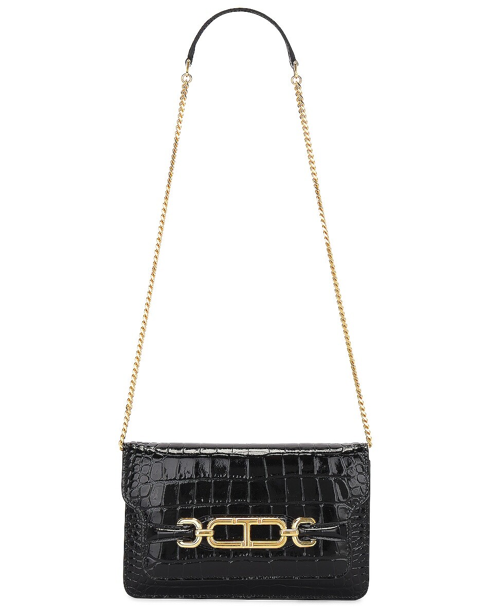 

Сумка Tom Ford Stamped Croc Whitney Small Shoulder, черный