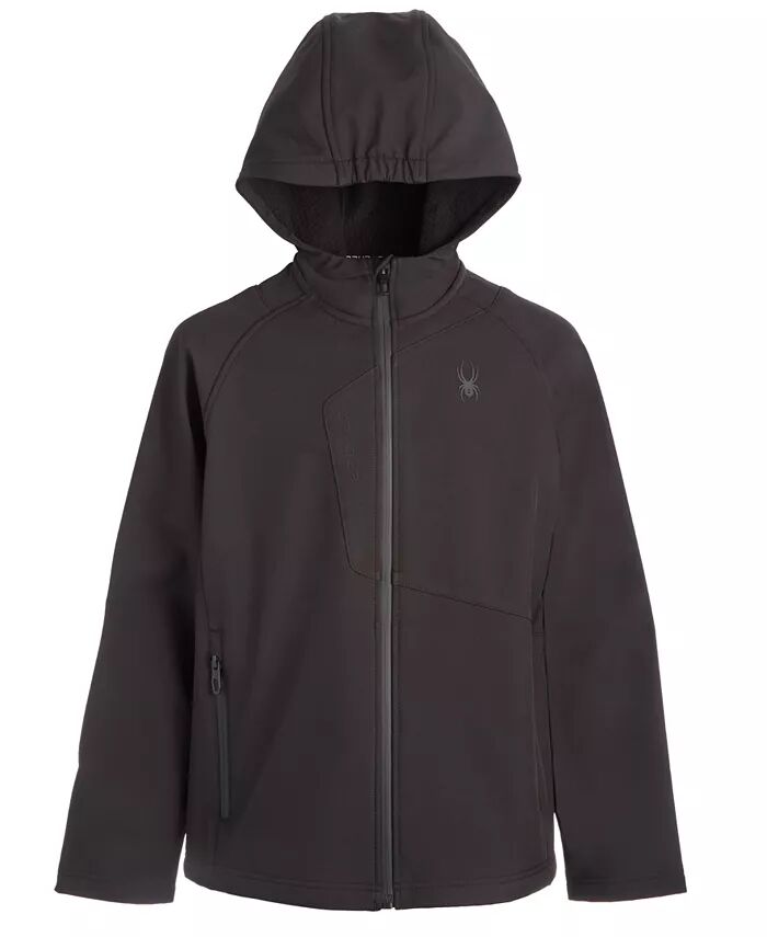 

Куртка Softshell с капюшоном для больших мальчиков Spyder, черный