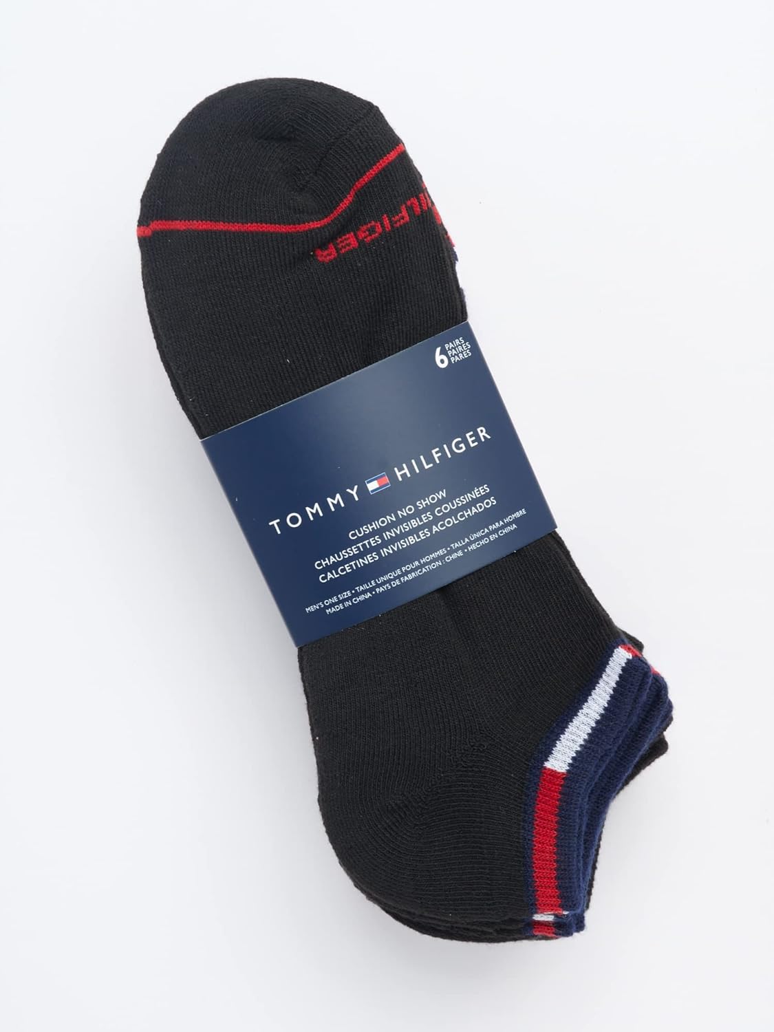 Мужские спортивные носки Tommy Hilfiger - носки Cushion, непрозрачные (6 шт.), All Black — фото 3