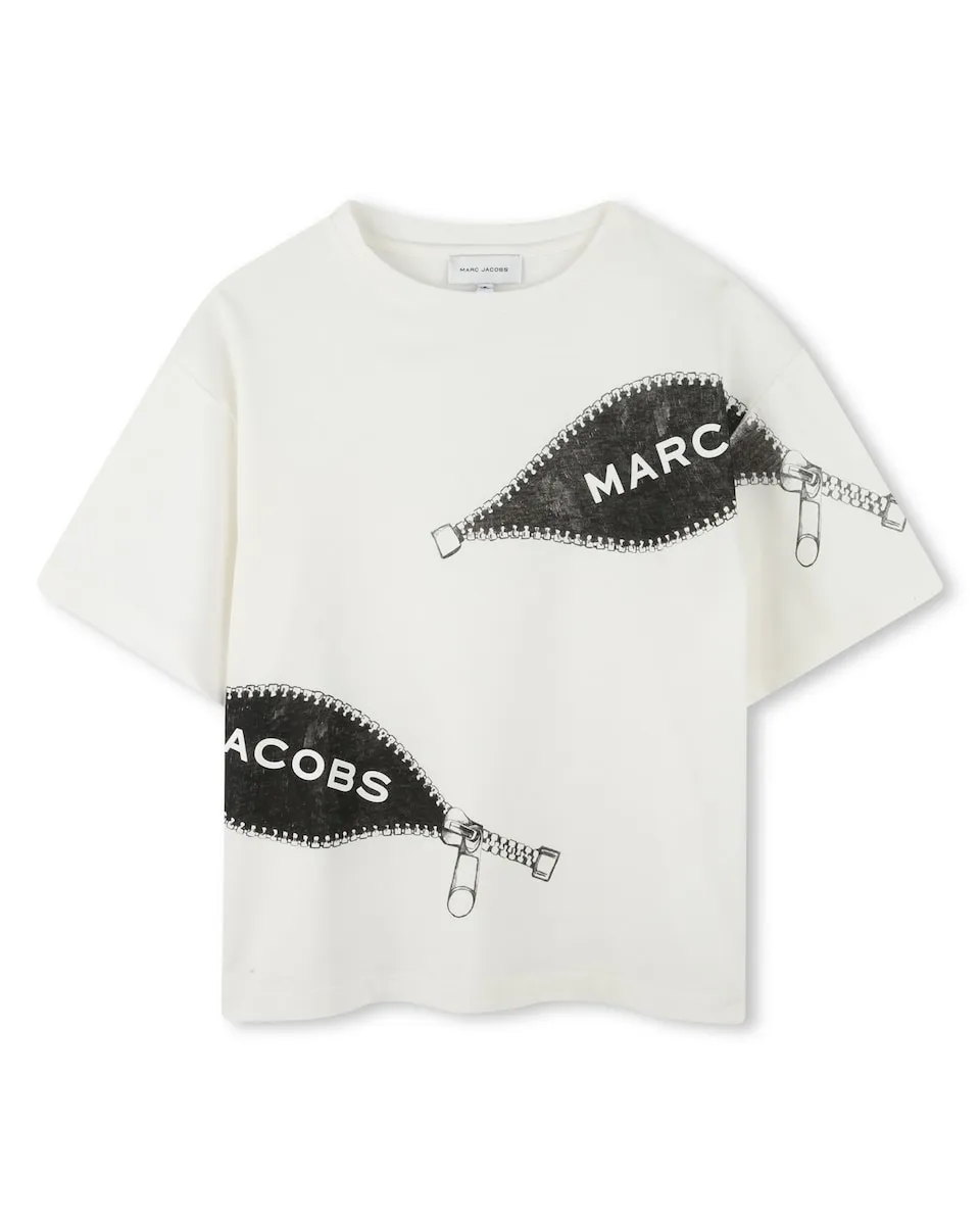 

Детская футболка кремового цвета из хлопка Marc Jacobs
