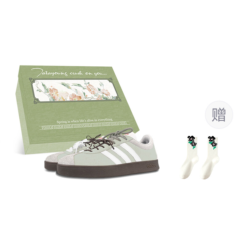 

Кроссовки adidas neo Skateboarding Shoes Unisex Low-top White/green/gray, зеленый