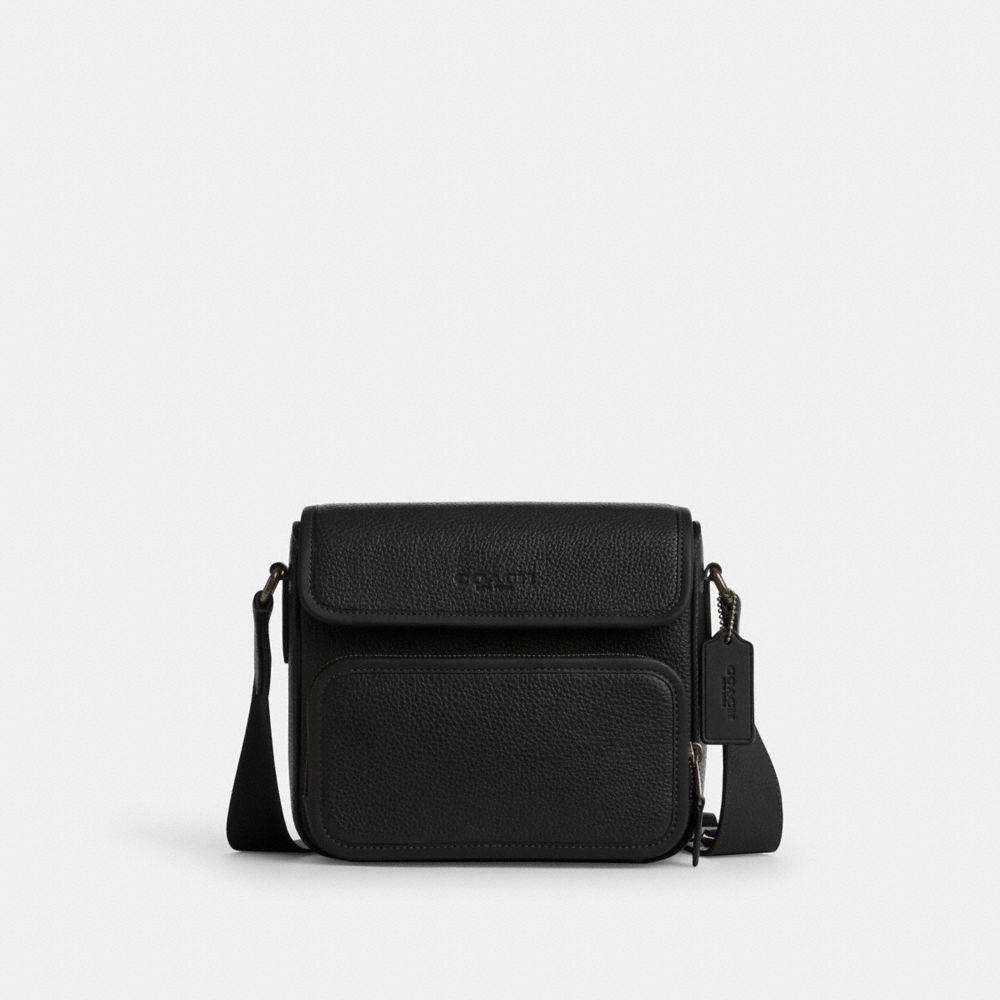 

Сумка кросс-боди Coach Sullivan Flap Crossbody Bag, серый/черный