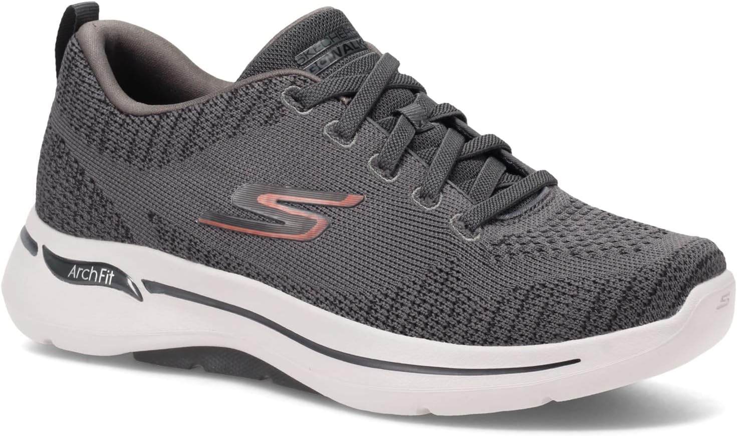 Мужские кроссовки Skechers GoWalk Arch Fit для спортивных тренировок и ходьбы с амортизирующей подошвой из воздушной пены, Charcoal 2 — фото 2