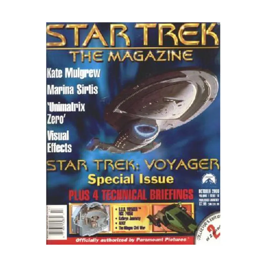 

Журнал Vol. 1, #18 "Kate Mulgrew, Marina Sirtis, U.S.S. Voyager NCC-74656 Technical Briefing" (Cover 2 of 2), Star Trek - The Magazine