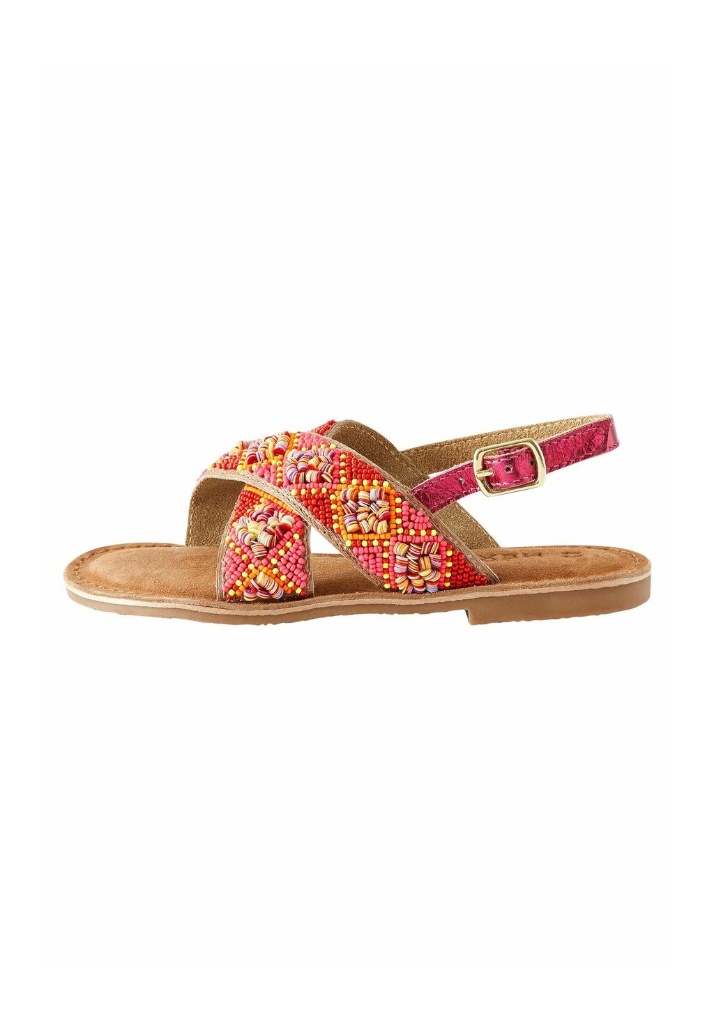 Сандалии с ремешками CROSS STRAP Next, цвет red orange beaded