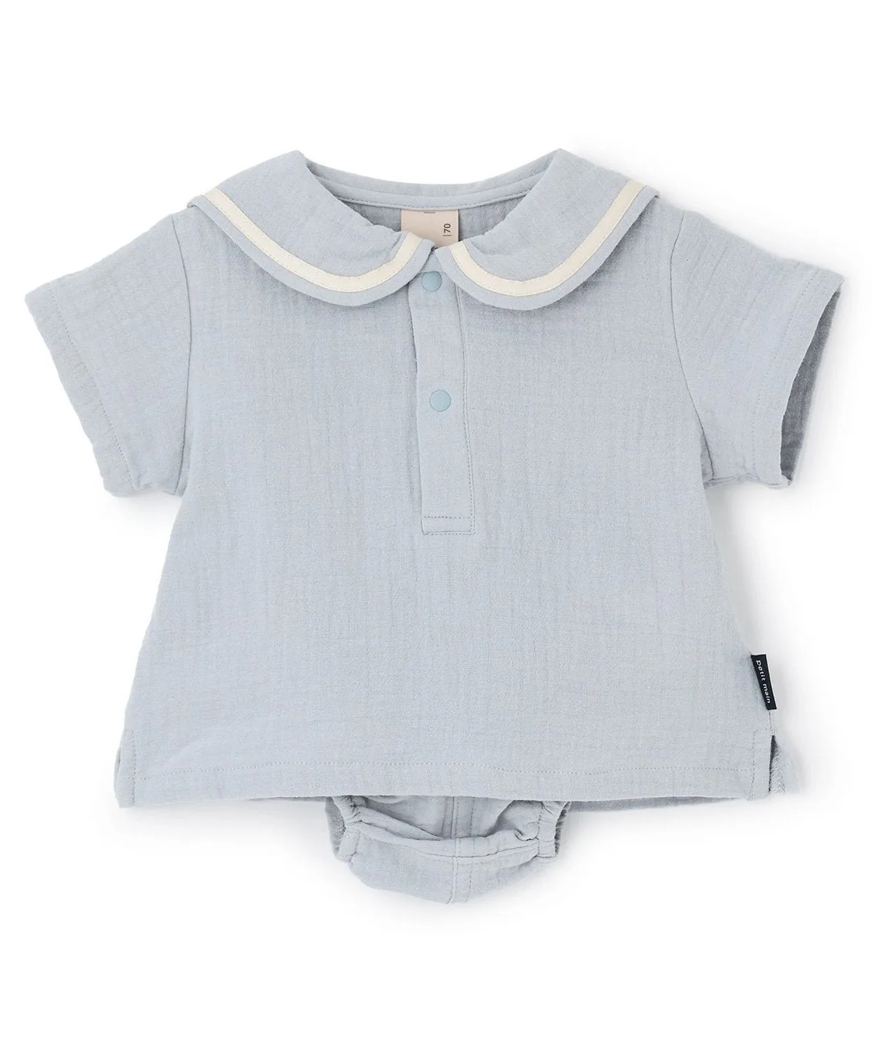 Комплект матросского костюма из марли Petit main, Light Blue