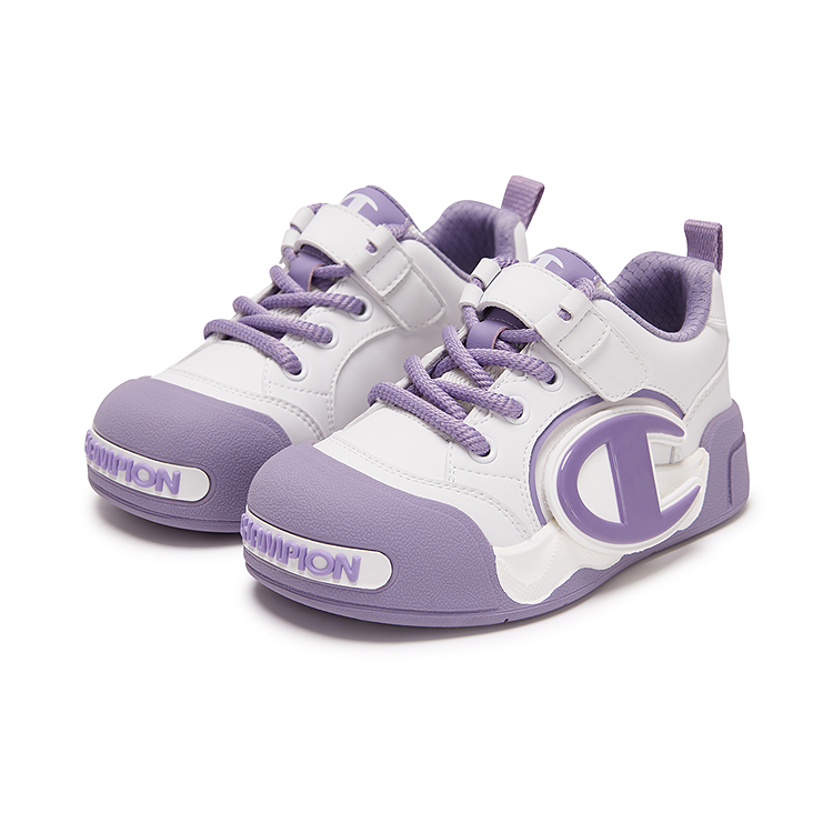 Детские кроссовки Puffy Shoes с низким верхом, устойчивые к истиранию, для скейтбординга, для детей от 3 до 7 лет Champion Kids, фиолетовый — фото 2