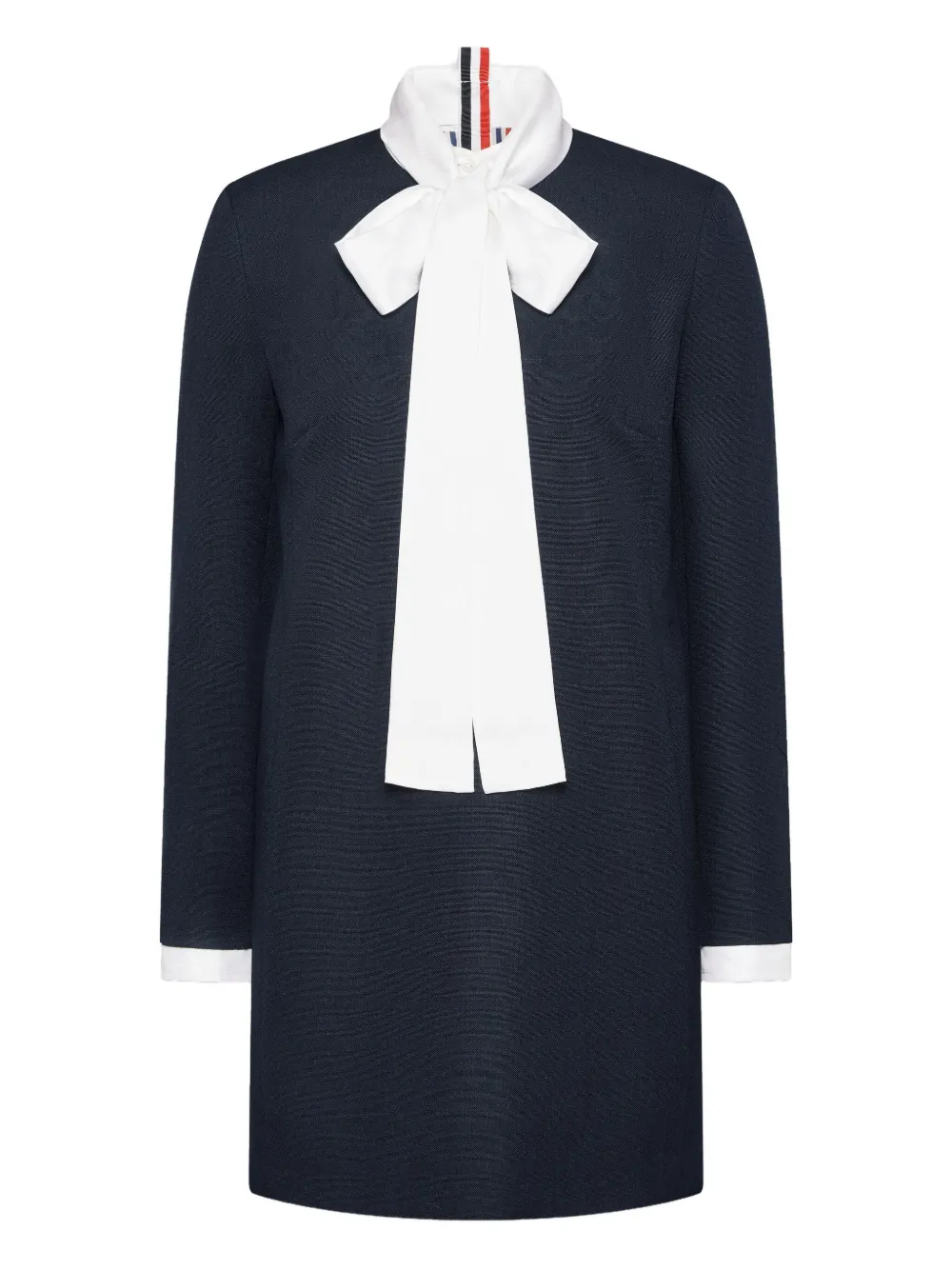 

Платье мини с бантом THOM BROWNE, синий
