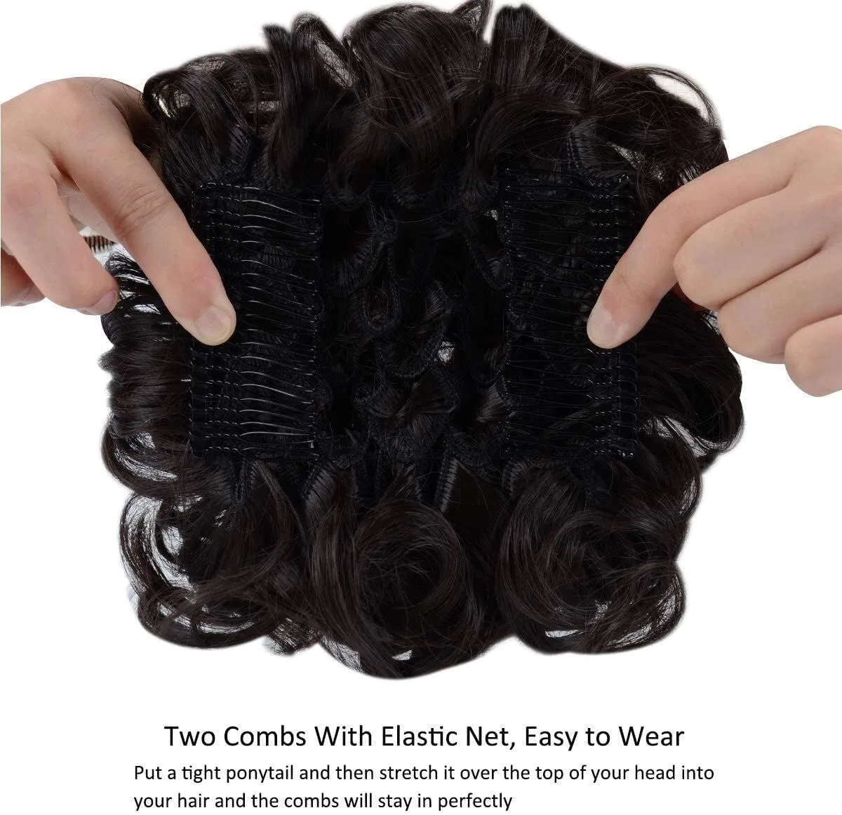 Шиньон-пучок волнистый Synthetic Curly Messy Bun Hair Extension для женщин, Generic, 1 шт. — фото 3