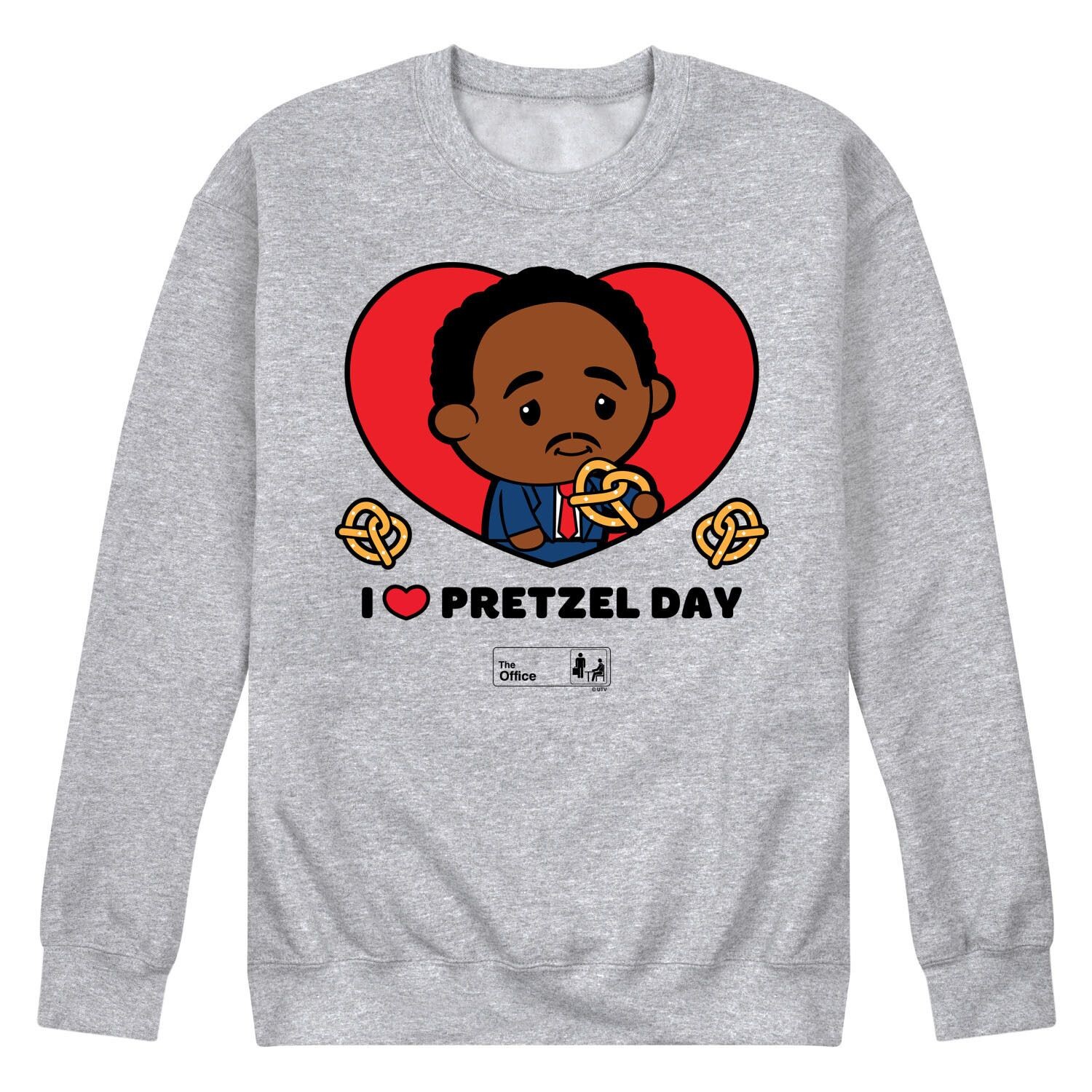 

Мужской флисовый свитшот The Office Pretzel Day Licensed Character