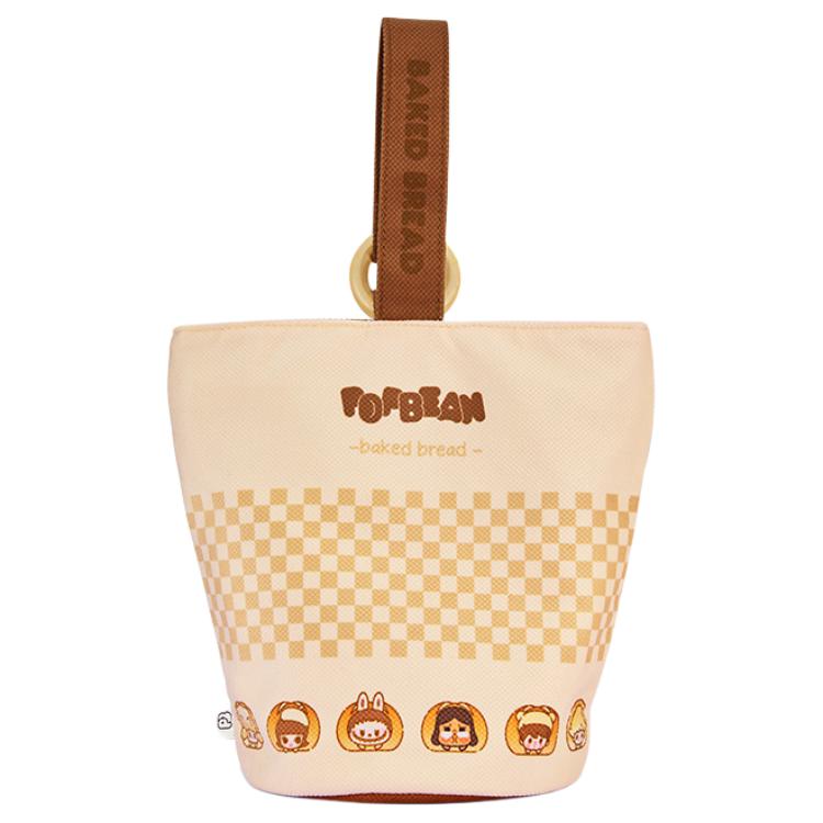 

POP MART Полиэстеровая сумка ведро женская бежевая и желтая, Beige & Yellow