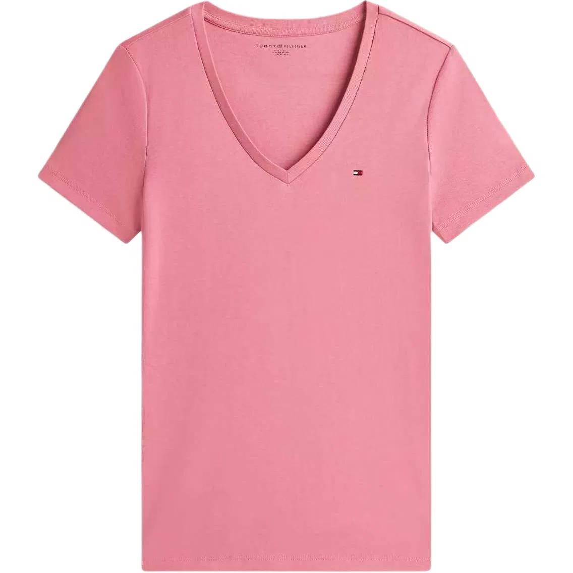 Футболка женская Pink V Neck Tommy Hilfiger