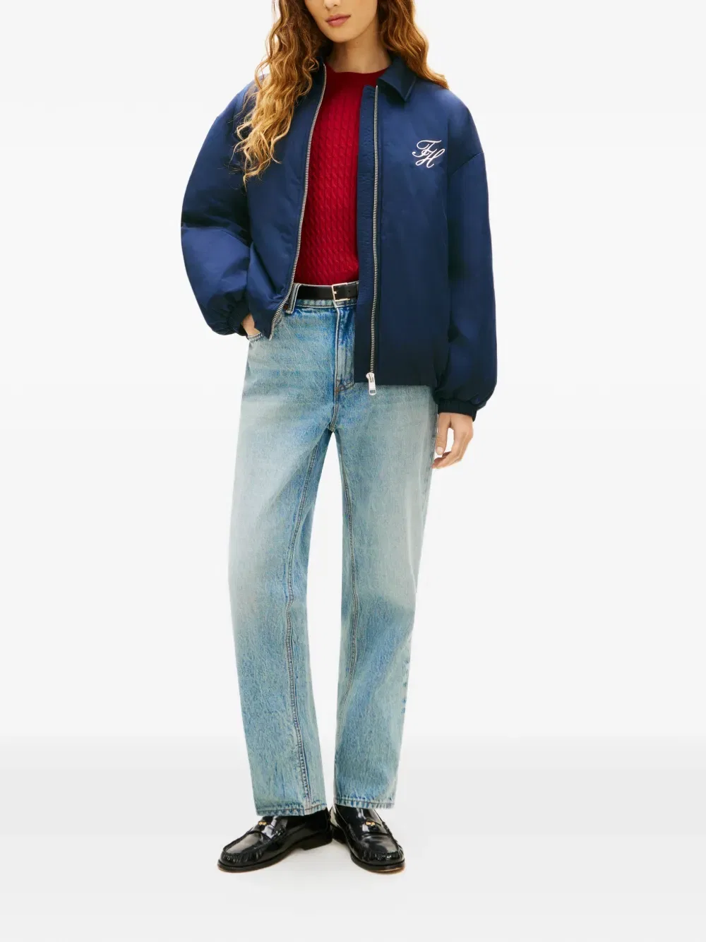 Куртка на молнии с логотипом Tommy Hilfiger, синий — фото 2