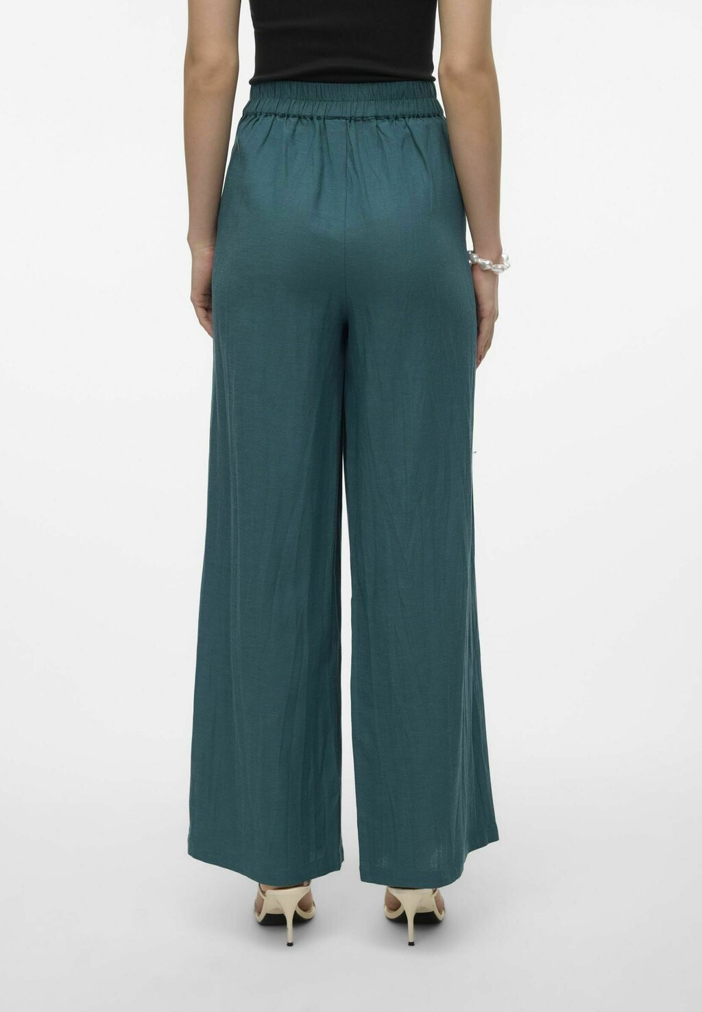

Тканевые брюки Mit Weitem Beinschnitt Vmgiselle Hohe Taille Vero Moda, зеленый