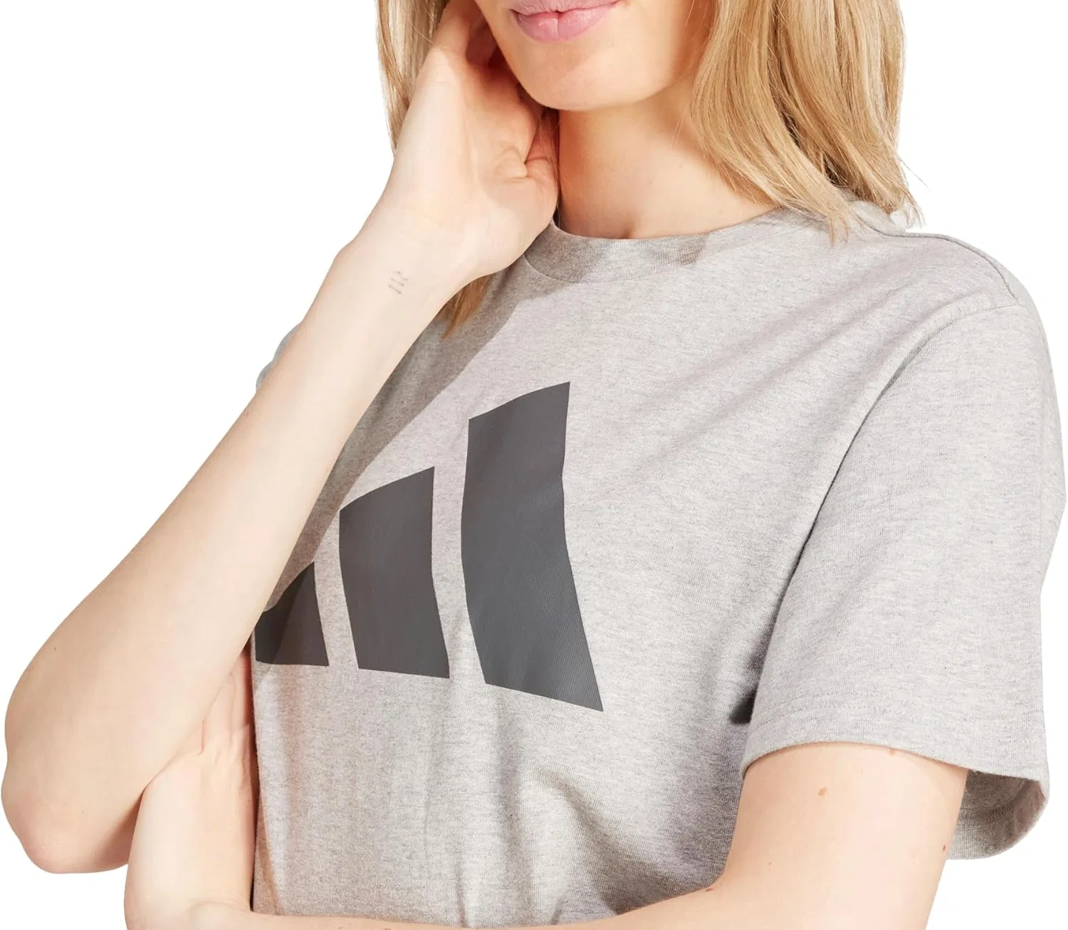 Футболка с коротким рукавом adidas PWR 3 Graphic Tee, Medium Grey Heather — фото 4