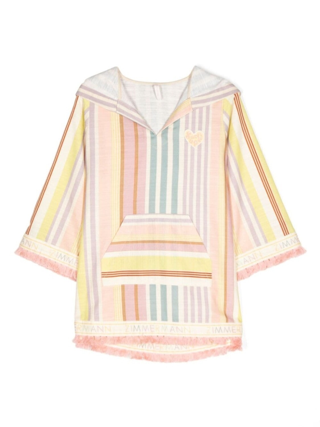 

ZIMMERMANN Kids куртка Halliday в полоску, нейтральный цвет