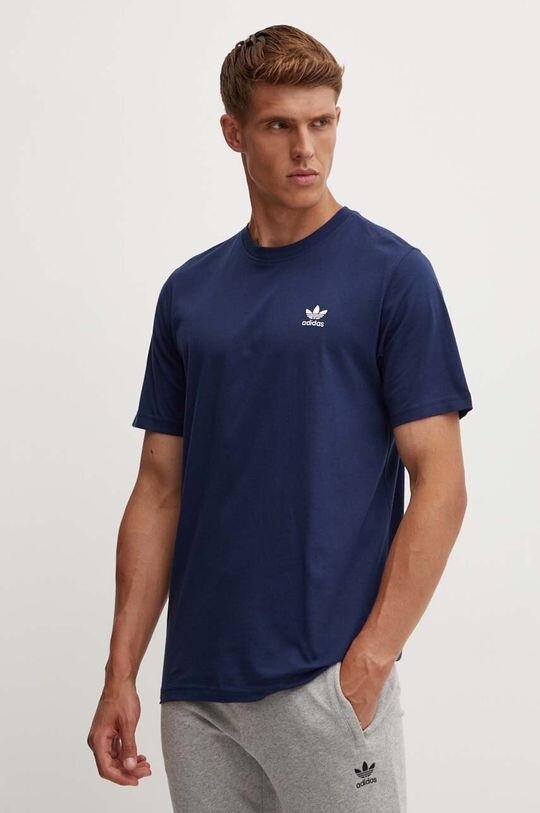 

Хлопковая футболка adidas Originals, темно-синий