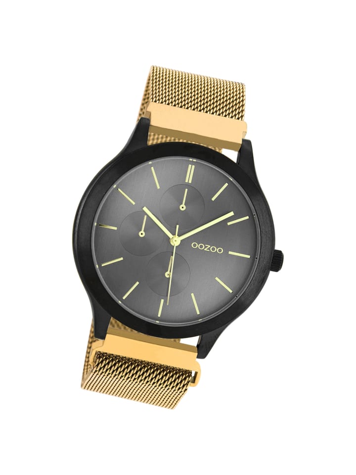 

Аналоговые наручные часы Oozoo Timepieces, золотые, большие (примерно 45 мм)