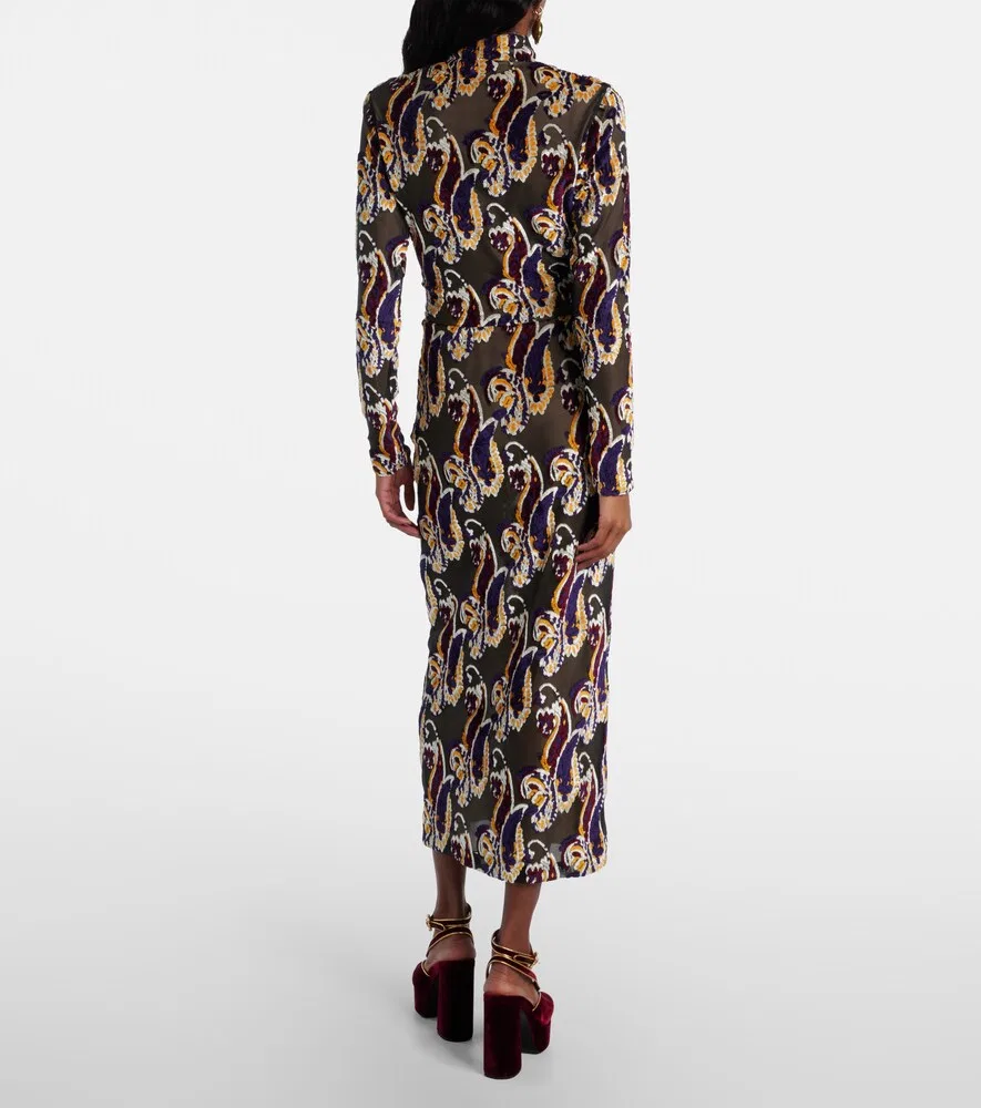 Юбка-карандаш с узором пейсли Etro, мультиколор — фото 3