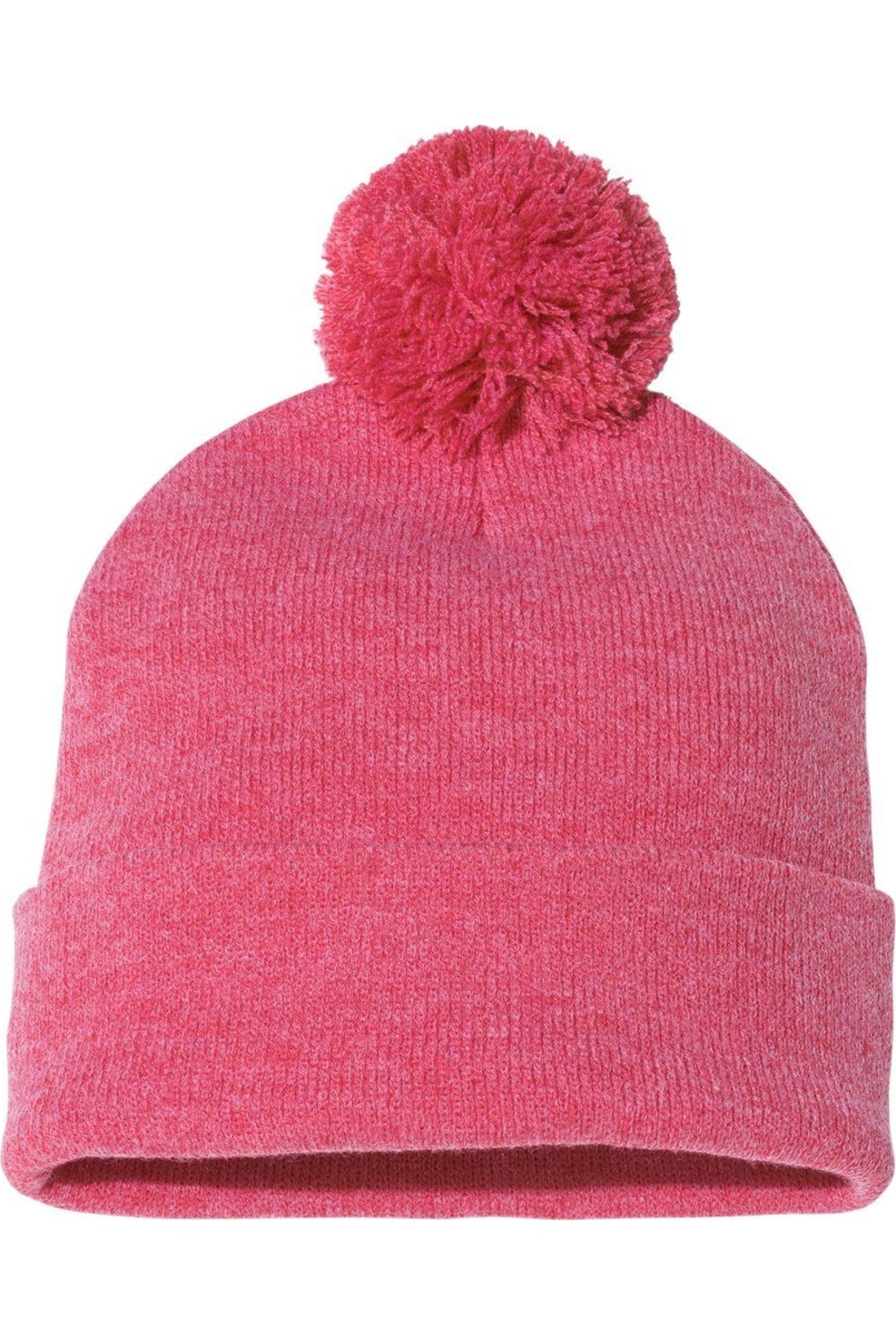

Вязаная шапка Sportsman Pom-Pom 12, цвет heather red